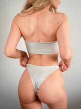 Load image into Gallery viewer, Lola shimmery blue cheeky bottoms with knotted sides