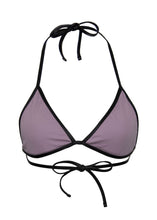 Load image into Gallery viewer, Liv two-tonal bikini top in mauve with vegan leather straps