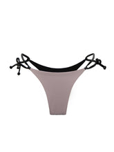 Load image into Gallery viewer, Evvie reversible vegan leather cheeky bikini bottoms in taupe
